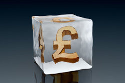A pound sign in ice{{}}
